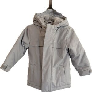 Toddler Unisex Hooded Puffer Jacket Gray Warm Winter Coat